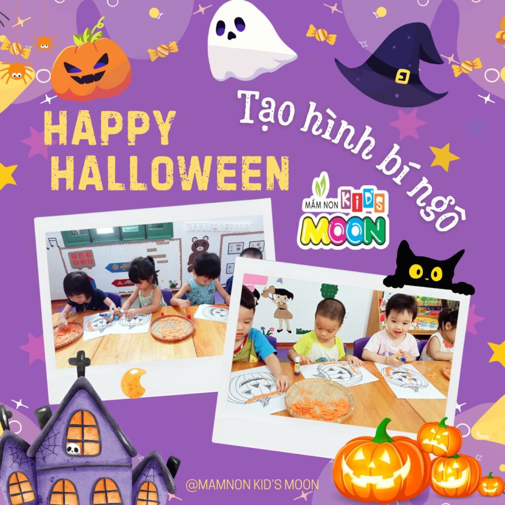 TẠO HÌNH SÁNG TẠO QUẢ BÍ NGÔ HALLOWEEN - Mầm Non Kid's Moon