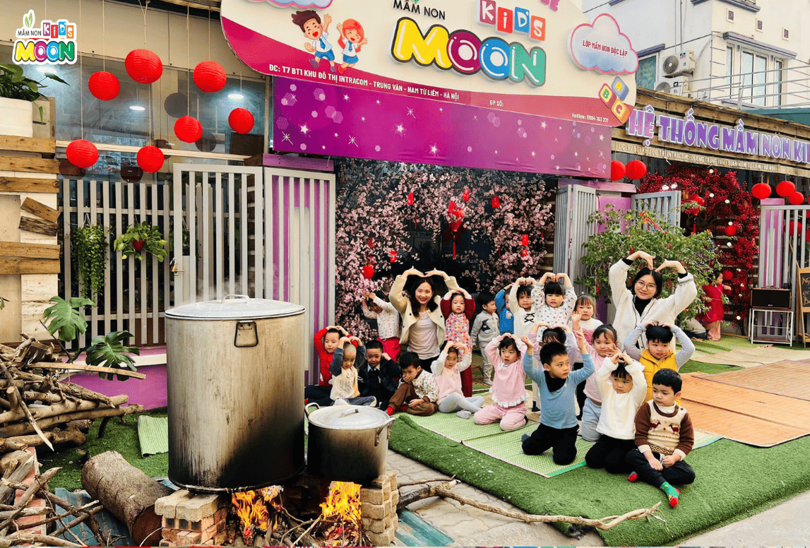 BÉ TRẢI NGHIỆM GÓI BÁNH CHƯNG TẾT - Mầm Non Kid's Moon