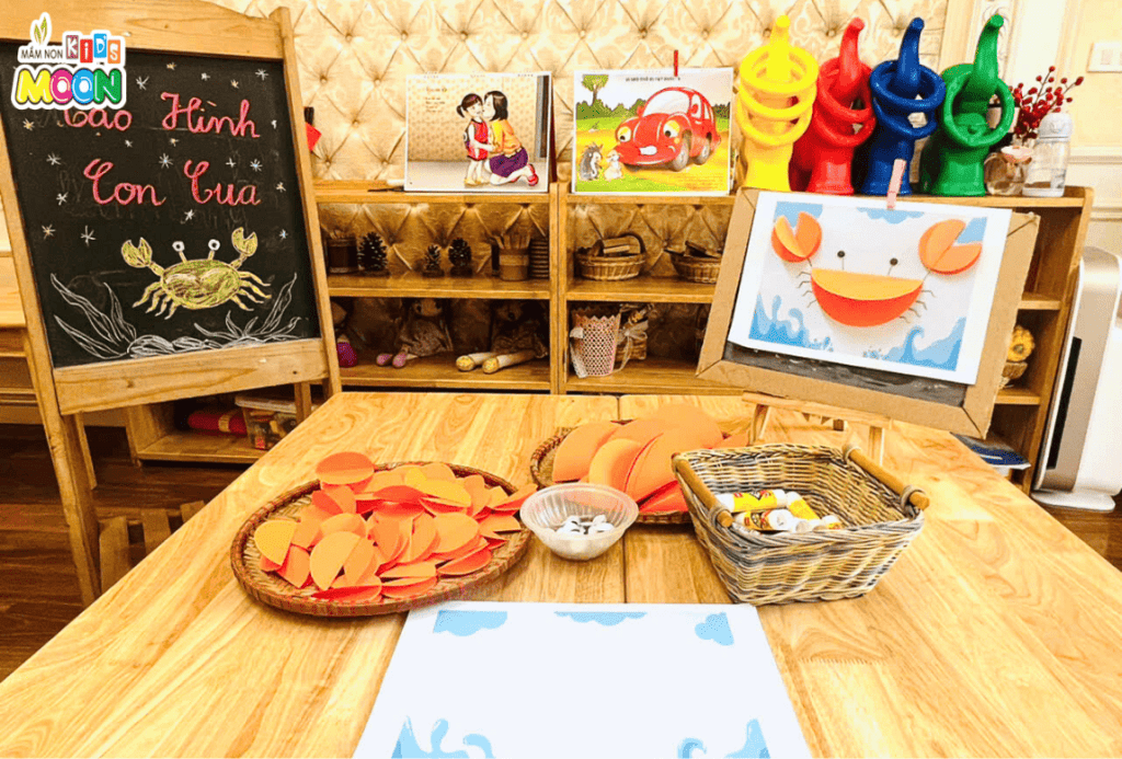 CÙNG EM BÉ KID’S MOON TẠO HÌNH CON CUA - Mầm Non Kid's Moon