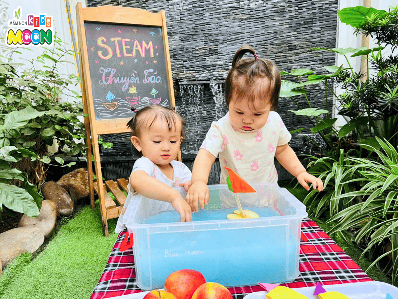 HOẠT ĐỘNG STEAM: THUYỀN TÁO SIÊU ĐÁNG YÊU - Mầm Non Kid's Moon
