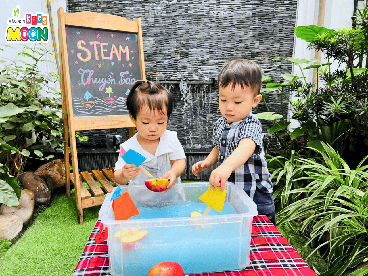 HOẠT ĐỘNG STEAM: THUYỀN TÁO SIÊU ĐÁNG YÊU - Mầm Non Kid's Moon