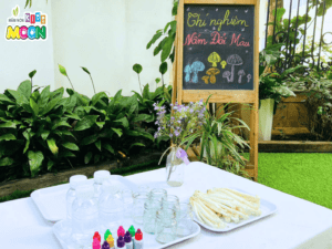 THÍ NGHIỆM “CÂY NẤM SẮC MÀU” – KHI PHÉP MÀU KHOA HỌC LÊN NGÔI! - Mầm Non Kid's Moon