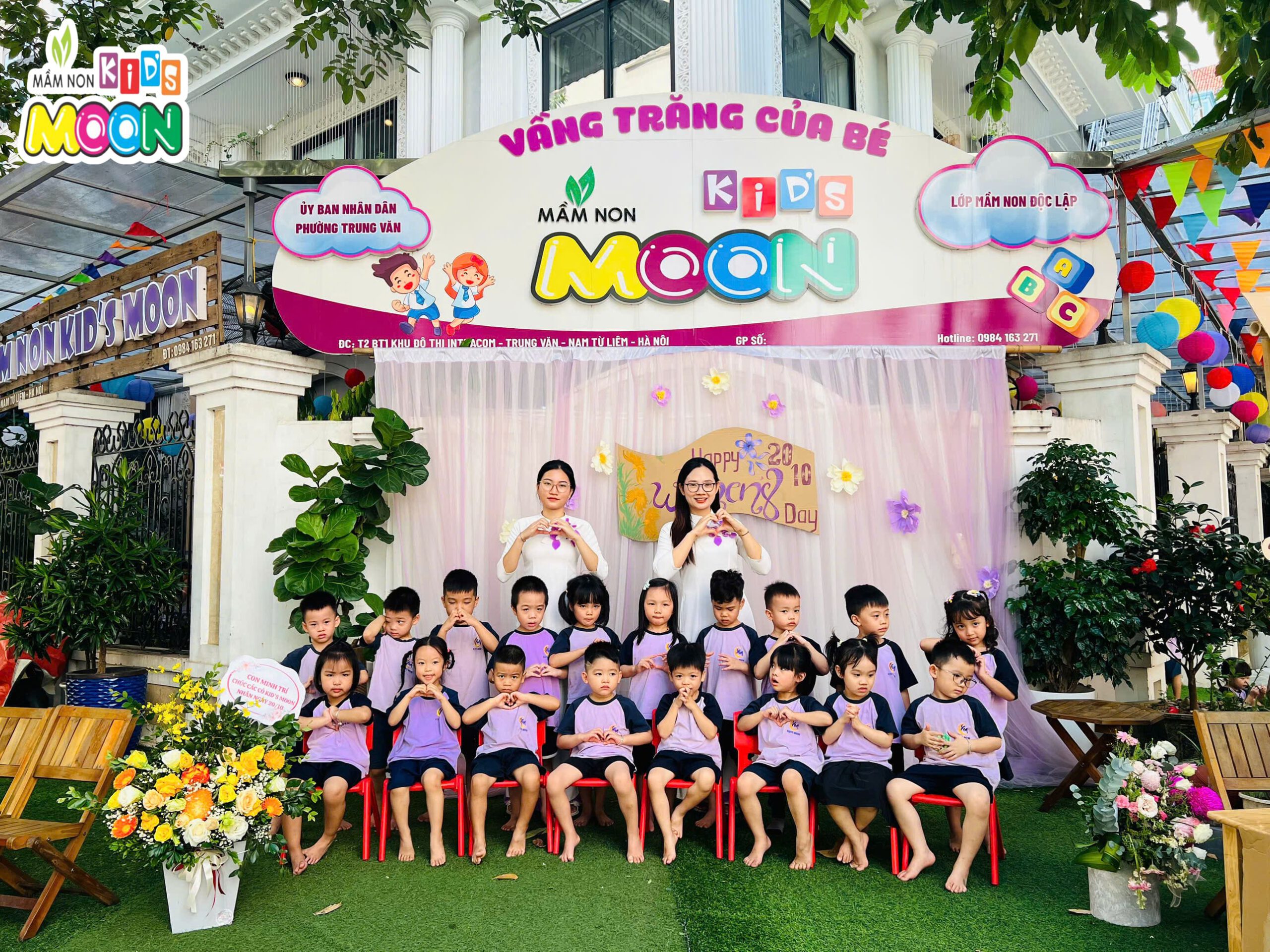 HOẠT ĐỘNG TRI ÂN 20/10 – YÊU THƯƠNG GỬI TẶNG BÀ VÀ MẸ - Mầm Non Kid's Moon