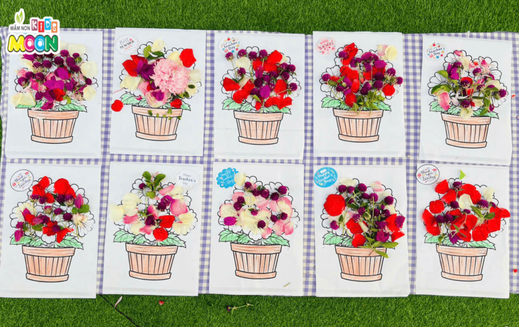TIẾT HỌC TẠO HÌNH “GIỎ HOA TẶNG CÔ” TIẾT HỌC TẠO HÌNH “GIỎ HOA TẶNG CÔ” - Mầm Non Kid's Moon