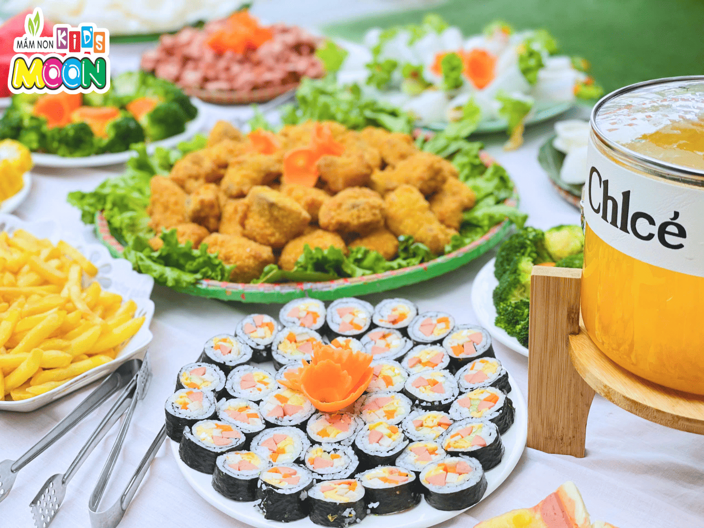 TIỆC BUFFET THÁNG 5 & CHÀO MỪNG NGÀY QUỐC TẾ THIẾU NHI 1/6 CỦA CÁC BẠN NHỎ KID'S MOON - Mầm Non Kid's Moon